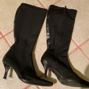 Nine west fabric boots with 2.5 inches heels